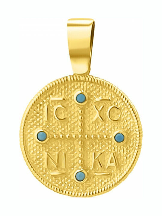 Chrilia Μενταγιόν Κωνσταντινάτο Χρυσό 9K