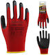 Cresman Gloves for Work Red Nitrile/Polyester