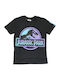 Παιδικό T-shirt Μαύρο Jurassic World