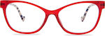 Nordic Vision Reading Glasses +2.00 in Red color