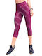 Lismina Frauen Capri Leggings Burgundisch