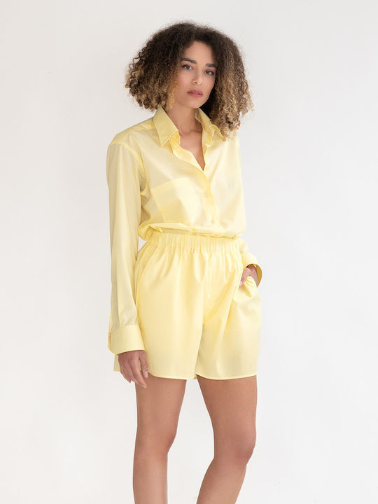 COYA Cocoon Shorts yellow γυναικείο σορτς κίτρινο χρώμα