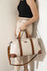Silver & Polo Sack Voyage Beige made of Artificial Leather L60xW20xH32cm