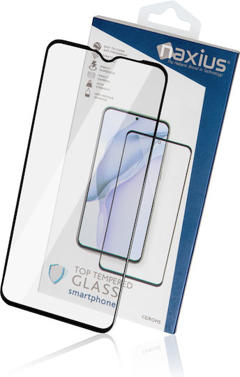 Naxius Top Full Face Tempered Glass Black (Oppo A17)