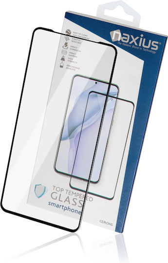 Naxius Top Tempered Glass Μαύρο (Redmi Note 12 Pro+)