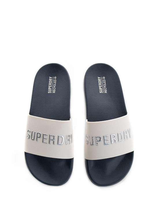 Superdry Ανδρικά Slides Λευκά