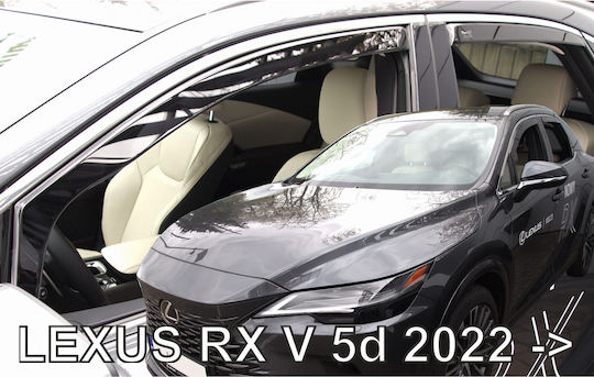 Heko Set of Windbreakers Front and Rear Car Dark Fime for Lexus RX V 5D 2022+​ 4pcs