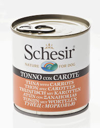 Schesir Canned Wet Dog Food with Carrot 1 x 285gr