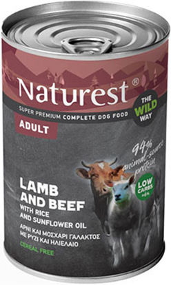 Naturest Wet Food Dogs in Cans Diet with Lamb 400gr