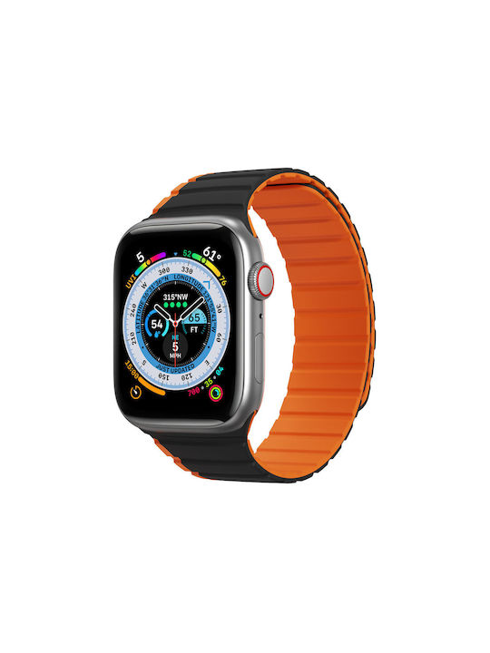 Dux Ducis D Version Strap Stainless Steel Black & Orange (Apple Watch 38/40/41mm)