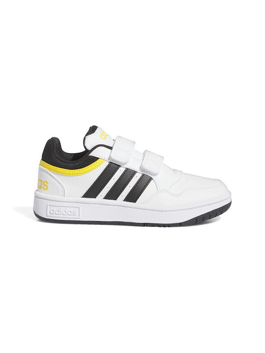 Adidas Αθλητικά Παιδικά Παπούτσια Μπάσκετ Hoops 3.0 CF με Σκρατς Cloud White / Core Black / Bold Gold
