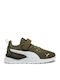ANZARUN LITE AC PS Kids Sports Shoes Running with Hoop & Loop Closure Khaki