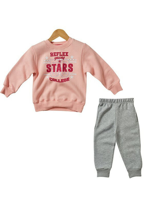 Reflex Kids Sweatpants Set Pink 2pcs