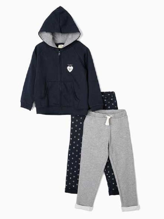 Zippy Kids Sweatpants Set Gray 3pcs