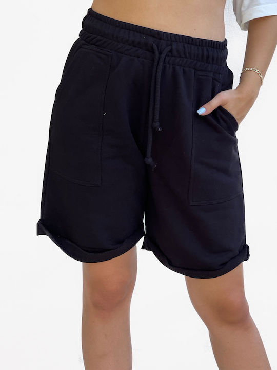 HoodLoom Γυναικεία Βερμούδα Μαύρη