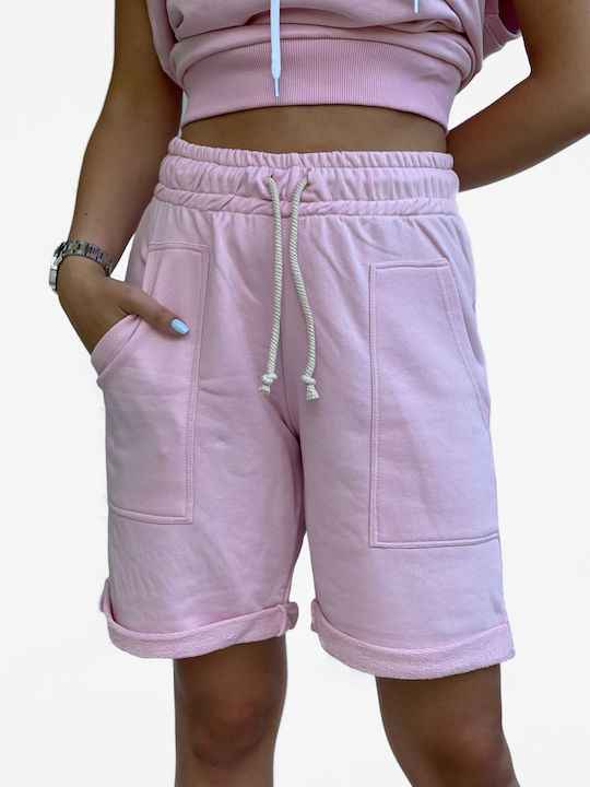 HoodLoom Damen Bermuda Rosa