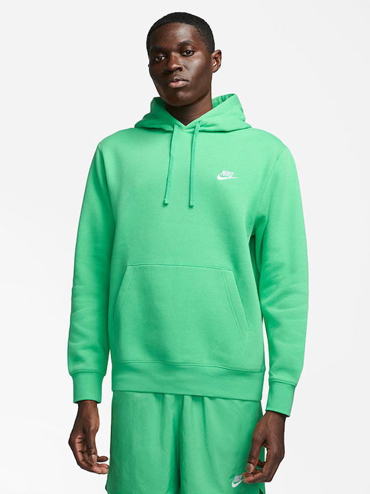Nike Ανδρικό Φούτερ με Κουκούλα Πράσινο