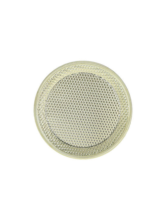 Inart Metallic Decorative Platter Gold 31x31x2cm