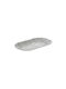 Inart Metallic Decorative Platter Silver 35x20x2cm