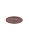 Dekorative Platte Rund Glas Rot 1Stück 33x33cm