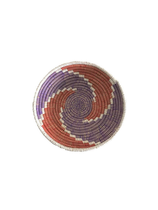 Platou Decorativ Rotundă Wicker Multicoloră 1buc 40x40buc