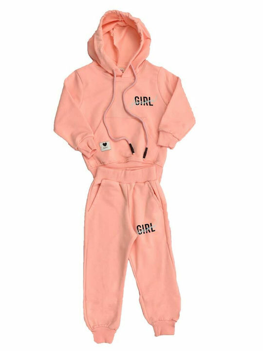 Potre Kids Sweatpants Set Pink 2pcs