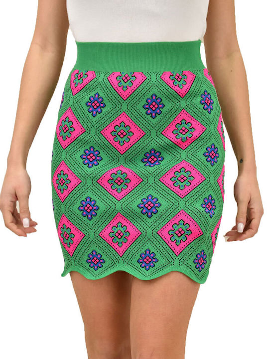 Potre Mini Skirt Floral Green