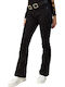 Damenjeans Schlaghose Schwarz