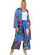 Damen Blau Set mit Hose mit Gummizug