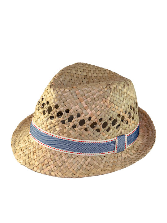 Kids' Hat Fedora Straw Beige