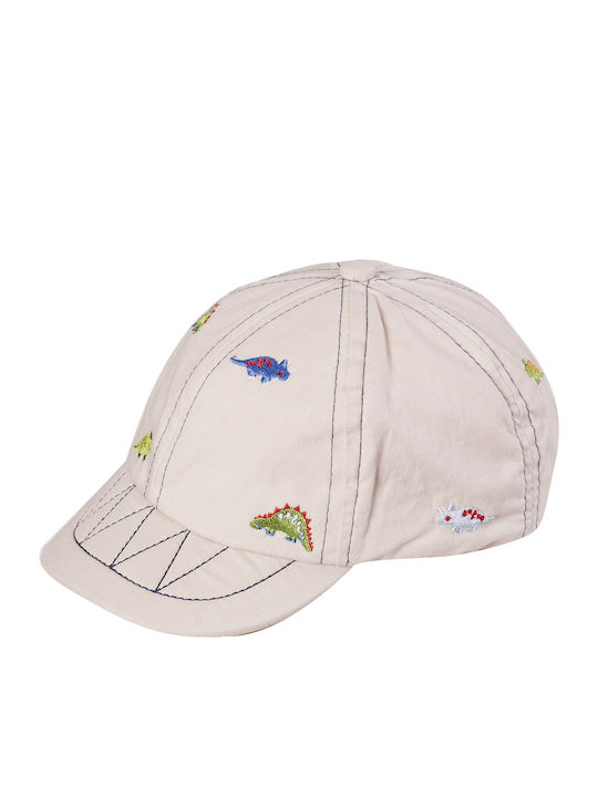 Kids' Hat Jockey Fabric Beige