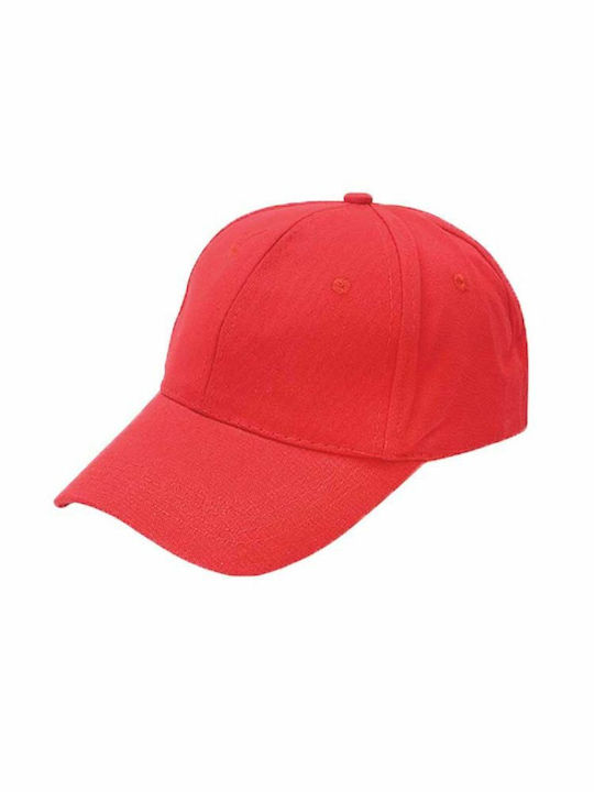 Παιδικό Καπέλο Jockey Υφασμάτινο Κόκκινο