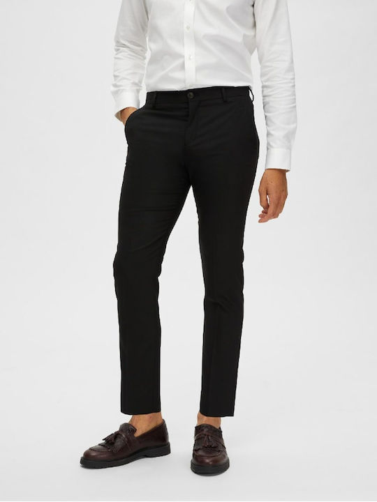 Selected Men's Trousers Black