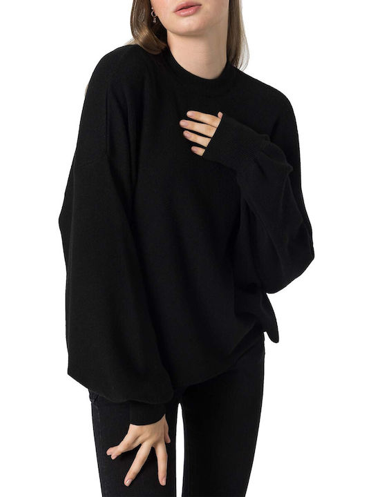 Tiffosi Women's Long Sleeve Sweater Turtleneck Black