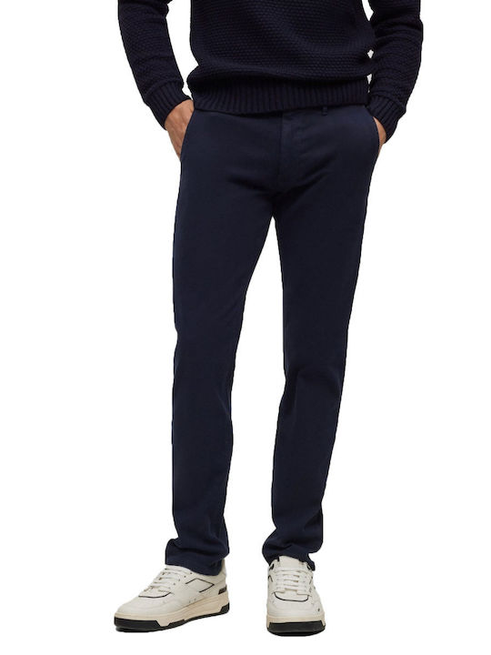 Hugo Boss Ανδρικό Παντελόνι Chino σε Slim Εφαρμογή Navy Μπλε