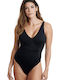 One-Piece Swimsuit with Open Back Black