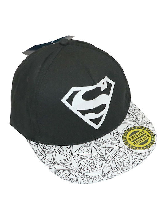 Superman Kids' Hat Jockey Fabric Black