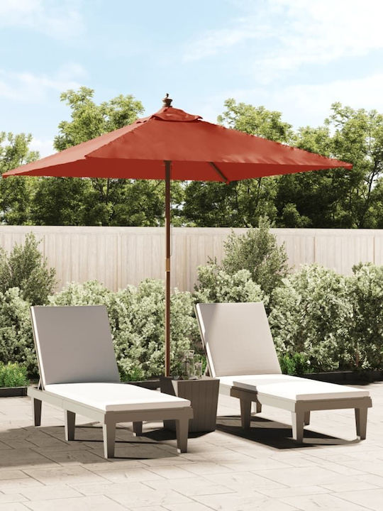 Square Garden Parasol Metal Orange 1.98x1.98xHeight 2.31m
