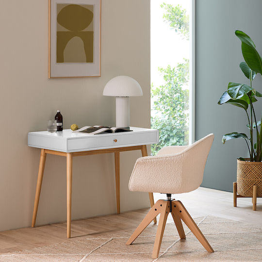 Schreibtisch Jimi Holz White / Natural 90x53x75cm