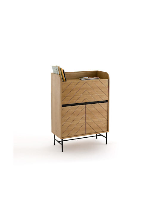 Secretar De Birou Cameron Din Lemn Bej 84x40x117 Cm