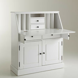 Sekretär Betta mit integrierter Bücherregal 40x93x110cm Beige