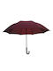 Automatic Umbrella with Walking Stick Burgundy