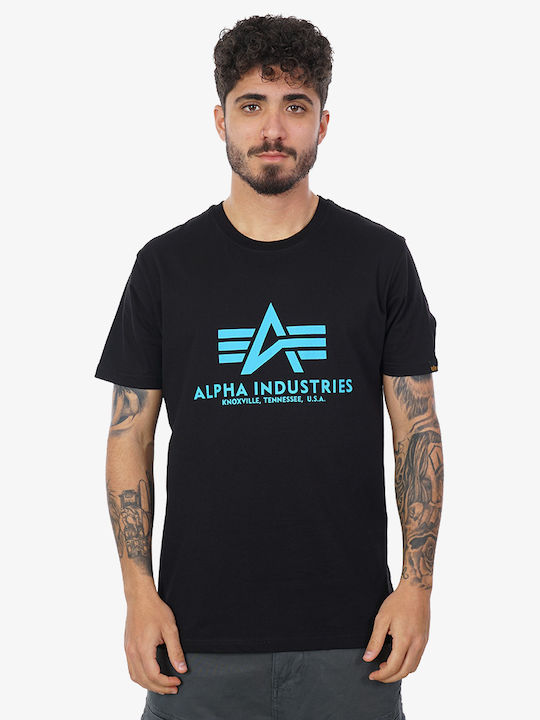 Alpha Industries Basic T-shirt Bărbătesc cu Mânecă Scurtă BLACK