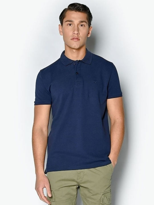 Brokers Jeans Ανδρικό T-shirt Κοντομάνικο Polo Navy Μπλε