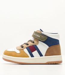 Tommy Hilfiger Kids High Sneakers for Boys with Laces & Strap Multicolour