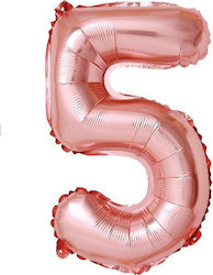 Balon Folie Jumbo Număr 5 Auriu 100buc