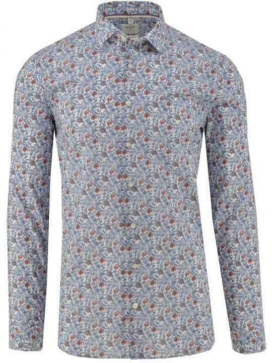 Long-sleeved Shirt Floral Blue