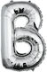 Ballon Folie Buchstabe Silber 40cm