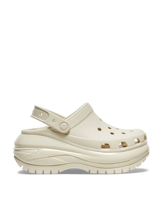 Crocs Classic Mega Crush Clogs Beige