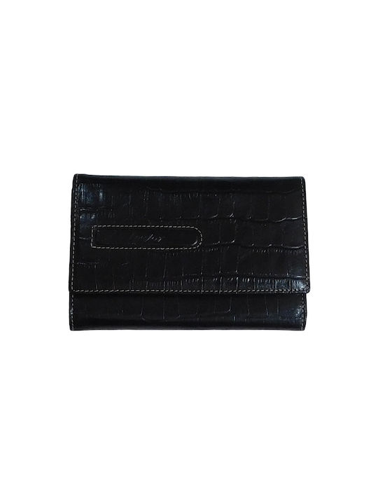 Lavor Small Leather Women's Wallet Black